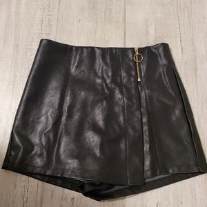 Fashion Nova Faux Leather Skort